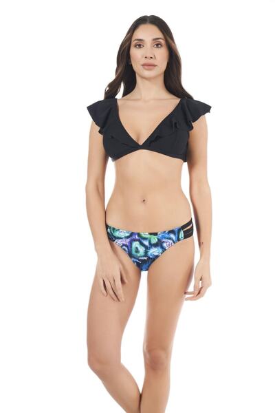 Estiva بيكيني نسائي مكشكش - أسود