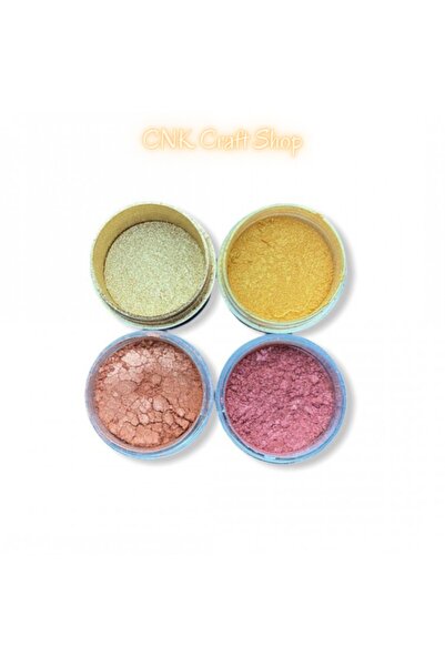 cnk craft shop Epoksi Reçine Mini Sedef Toz Pigment Boya Seti Beton Mum Boyas...