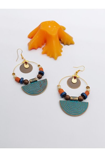 embaaksesuar أقراط نسائية مصنوعة يدويًا مع جهاز مروحة