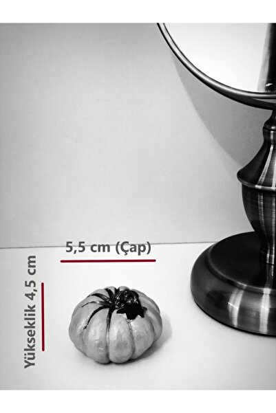 Reynes Balkabağı Dekor 6 Adet Kombin Renkli Beton Kabak Obje Biblo Süs Dekorasyon