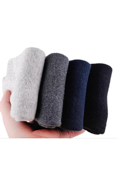 AKDEMİR 4 Çift Erkek Havlu Çorap Termal