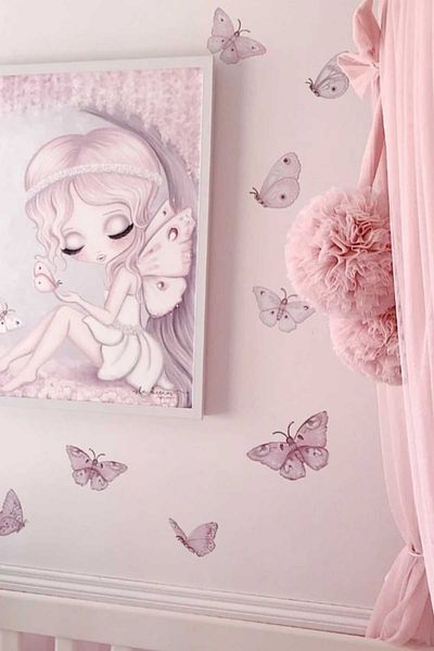 Piksel Grafik Butterfly Kids Room Wall Sticker