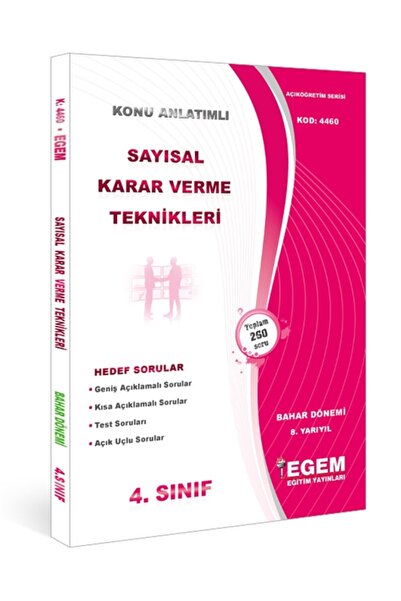 Genel Markalar Aöf Sayısal Karar Verme Teknikleri(bahar Dönemi) Konu Anlatıml...