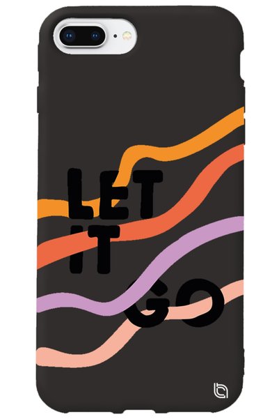 WANNA PROTECT iPhone 8 Plus Black Color Premium Velvet Inside Let It Go Patte...