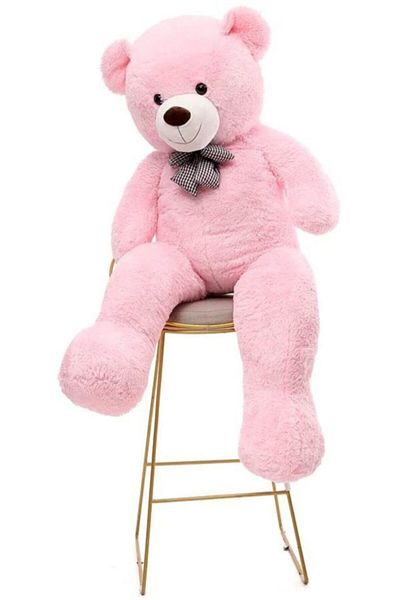 Megis Trade 130 Cm Plush Big Bear with Bow Tie (pink)