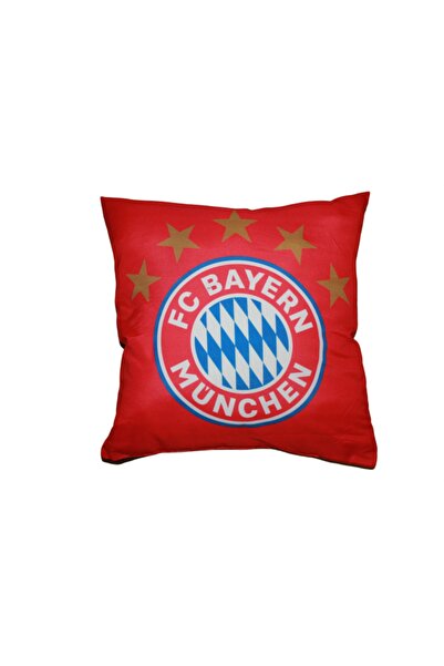 FCB Fc Bayern Münih 5. Yıldız Dekoratif Yastık 40x40 Taraftar Kırlent Yumuşak