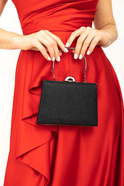 NAZART Γυναικείο Cupra Μαύρο βραδινό φόρεμα Clutch Portfolio Γυναικεία τσάντα