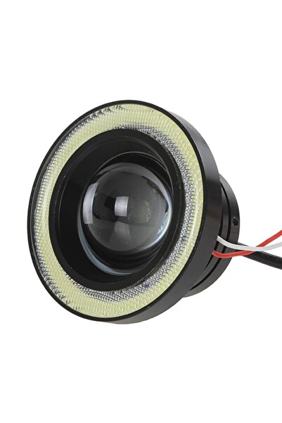 HR PAK 89 mm Mavi Mercekli Angel Led Halkalı Sis Far 4000 Lümen Su Geçirmez