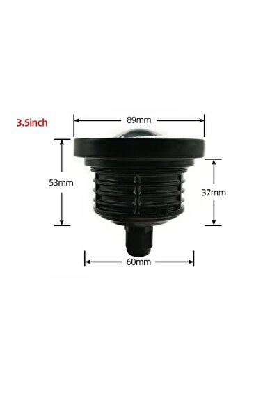 HR PAK 89 mm Mavi Mercekli Angel Led Halkalı Sis Far 4000 Lümen Su Geçirmez