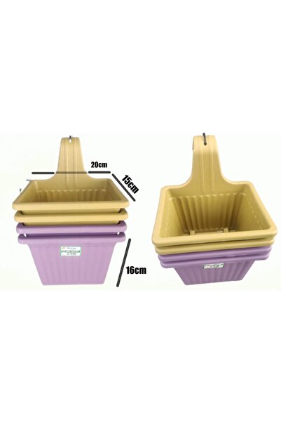 ÖZATAK PLASTİK Askılı Balkon Saksısı Küçük Boy Eym