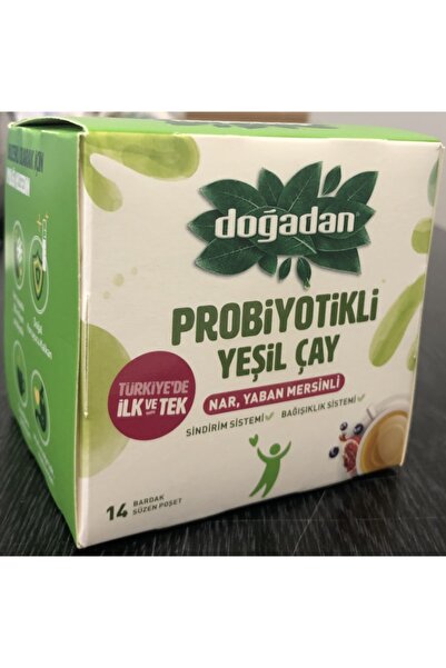 Doğadan Probiyotikli Yeşil Çay /nar,yaban Mersinli 14'lü-net 23,8g