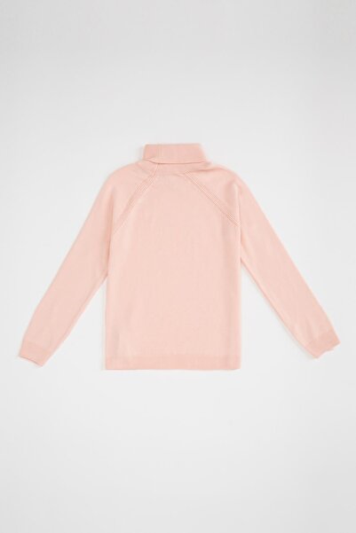 DeFacto Kız Çocuk Balıkçı Yaka Regular Fit Yılbaşı Temalı Kaşmir Dokulu Ekstra Yumuşak Triko Kazak