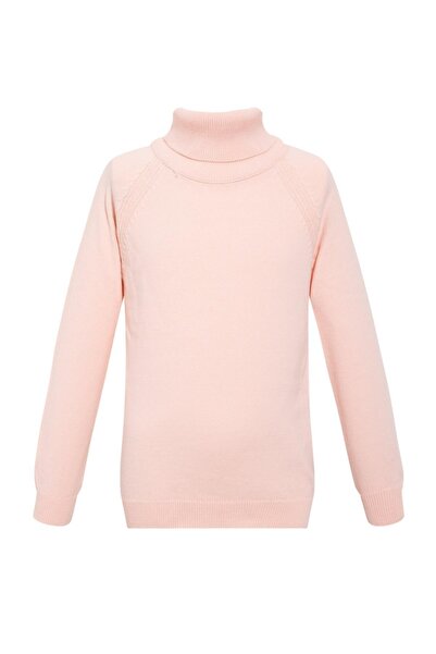 DeFacto Kız Çocuk Balıkçı Yaka Regular Fit Yılbaşı Temalı Kaşmir Dokulu Ekstra Yumuşak Triko Kazak