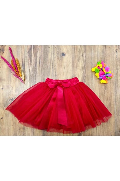 Nacar Kız Çocuk Fiyonklu Hayal Tütü Tüllü Etek
