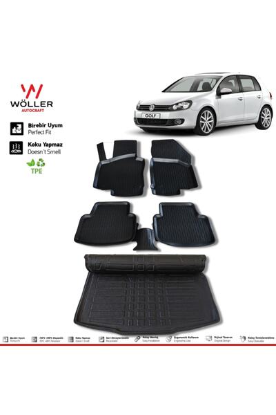 wöller Volkswagen Golf 6 Paspas Bagaj Havuzu 2008 2012 Arası 3d Ultraflex Set