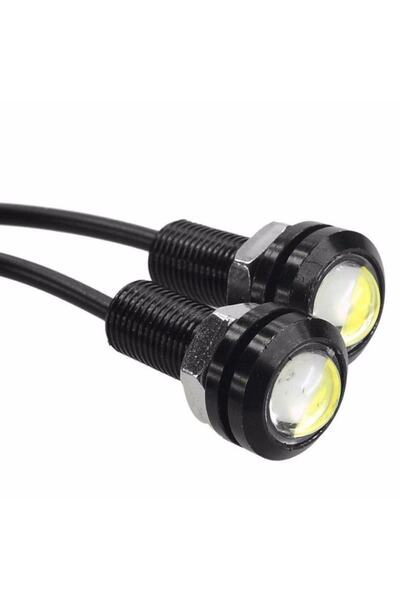 ERAKS CAR ACCESORIES Ayna Altı Sarı Led Kartal Gözü Gündüz Farı Eagle Led Civatalı