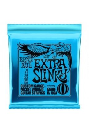 Ernie Ball P02225 Extra Slinky Nickel Wound 008 038 Elektro Gitar