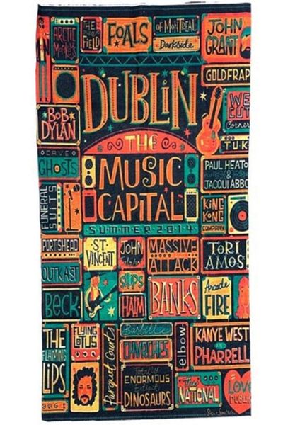 Dünyadan Hediyeler The Music Capital Themed Buff Neck Collar Bandana No:128