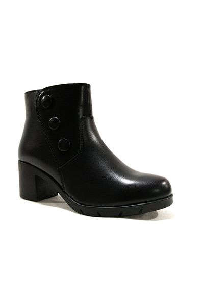 Polaris Black Zippered Comfort Women's Boots