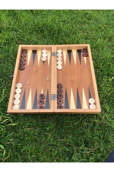 megame Handmade Wooden Backgammon and Chess Set, Wooden Backgammon, Wooden Chess Set, Chess Board Games,