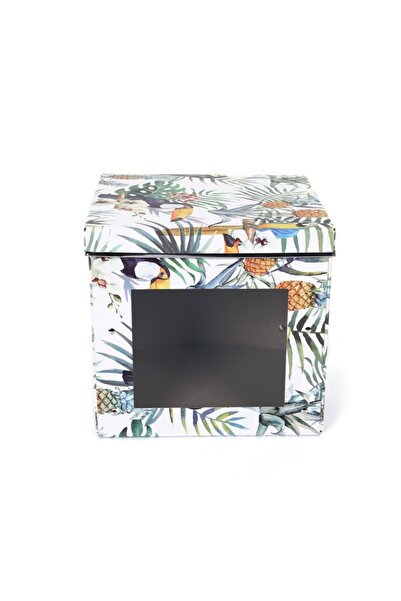 Bosphorus Tropical Pattern Foldable Box with Window Durable and Stylish Storage Solution