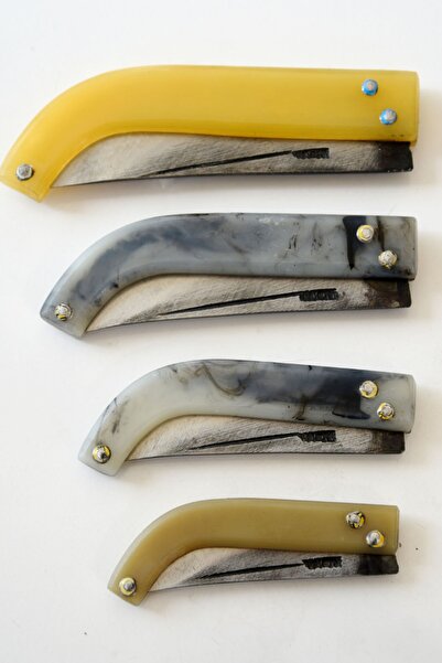 TAPAN BIÇAĞI Bağ Bahçe - Çoban Cep Çakısı 4 Adet Set El Yapımı Dövme Çelik