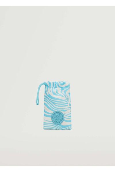 MANGO Woman Brillenetui mit Marmormuster