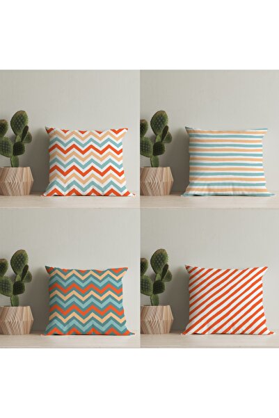 LadiesHome 4 bucăți de huse pentru perne digitale cu design special, cu două ...