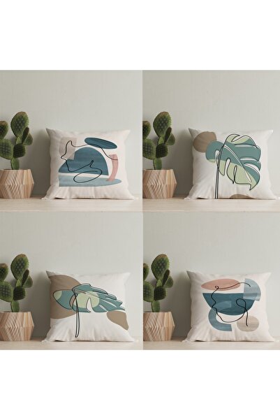 LadiesHome 4 bucăți de huse pentru perne digitale cu design special, cu două ...