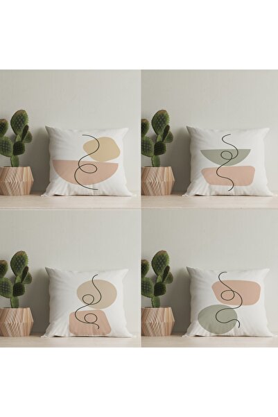 LadiesHome 4 τεμάχια ιδιαίτερου σχεδιασμού θήκη για μαξιλάρια διπλής όψης Dig...