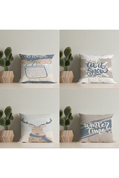 LadiesHome 4 bucăți de huse pentru perne digitale cu design special, cu două ...