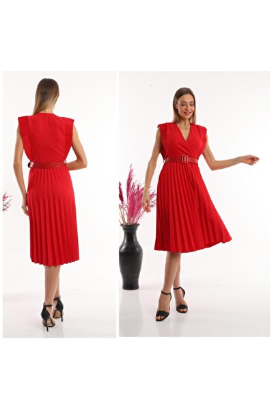 Apple Cix Αμάνικο πλισέ φόρεμα