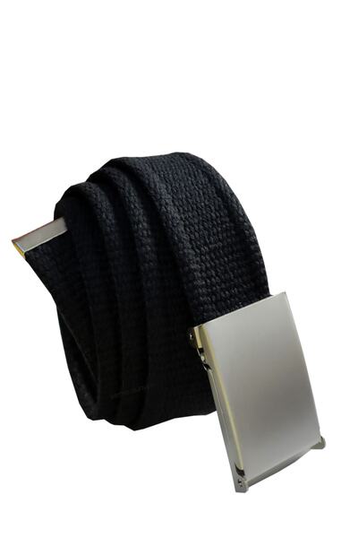 Kemer Dünyası Unisex αθλητική ζώνη τακτικού στυλ από μαύρο καμβά