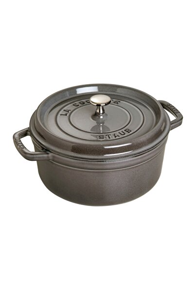 STAUB Döküm Tencere Yuvarlak 28 cm Grafit Gri