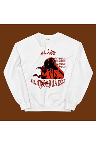 Drippy Φούτερ με σχέδιο λωρίδων Playboi Carti Λευκό