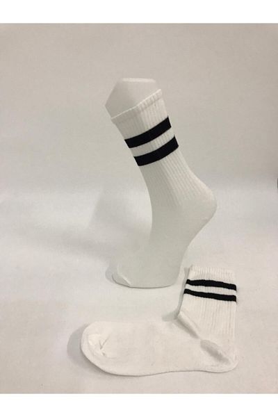 footmania Комплект от 6 чифта черно-бели чорапи на райета