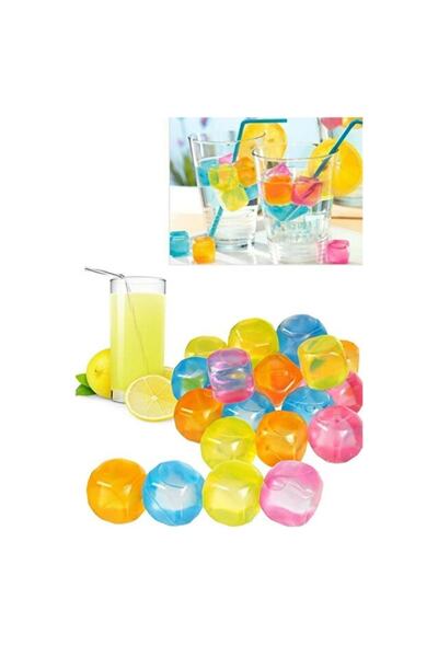 Genel Markalar Renkli Silikon Tükenmeyen Buz Küpleri 12 Li