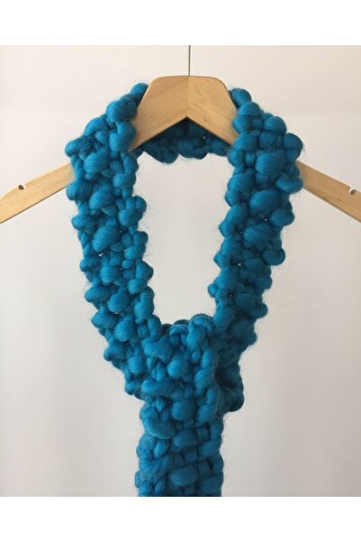 Mora Örgü وشاح مورا متماسك محبوك يدويًا من الصوف الخالص وشاح من الصوف المكتنز...