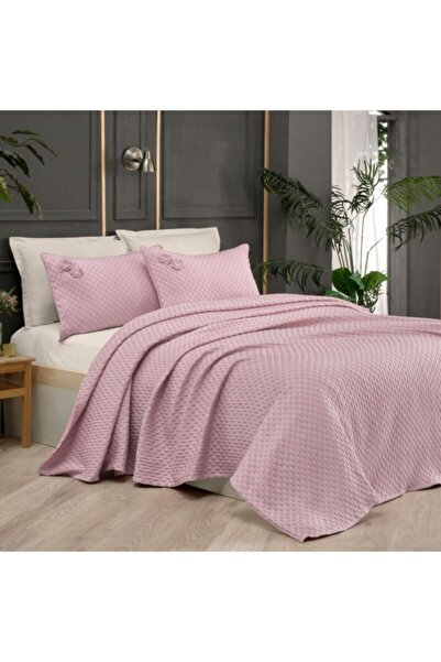 Sarev Belis Double Cotton Bedspread Pink V3