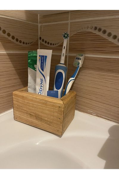 BİGWOODWORKERS Decorative Wooden Bathroom Organizer