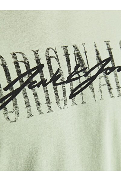 Jack & Jones Ανδρικό μπλουζάκι με στάμπα παστέλ πράσινο