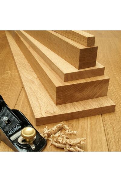 iAhşap (1,5x1,5 cm x 50 cm 6 Adet) Meşe Kereste Çıta Taslak Tahta ve Ahşap Blok