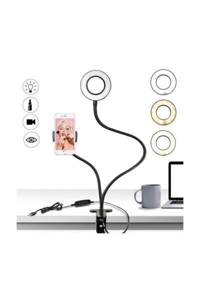 Yussraw Led Ring Light Youtuber Light Stüdyo Işığı Akrobat Selfie Led Masa La...