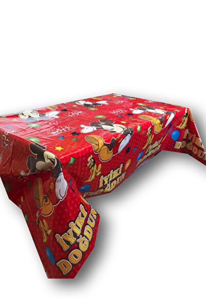 Parti dolabı Mickey Mouse Parti Masa Örtüsü 120 X 180
