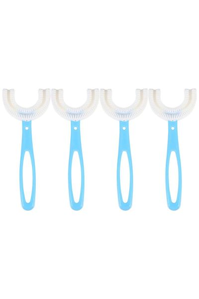 Mas Lord U Shape Baby Toothbrush Blue Color 4 Pieces (6-12 Years)