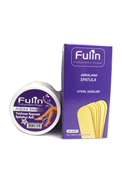 FULİN Spatula + Ağda Bezi Seti