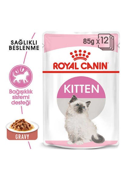 Royal Canin Kitten Gravy Pouch Yavru Kedi Konserve Maması 85 Gr 12 Adet