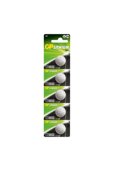 GP Cr2032 Lıtyum 3v Düğme Pil 5'li Blister 2032 3 Volt
