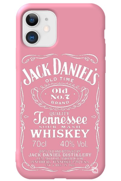 WANNA PROTECT Iphone 11 Pembe Renkli Premium Içi Kadifeli Whiskey Desenli Sil...