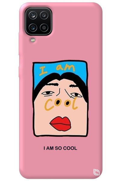 WANNA PROTECT Samsung Galaxy A12 Pink Color Premium Velvet Inside Cool Patter...